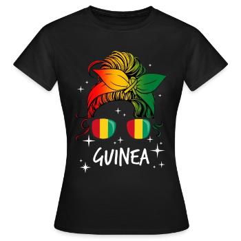 Guinée - T-shirt Femme - noir - Devant - AI Model Female 172 dark (172cm)