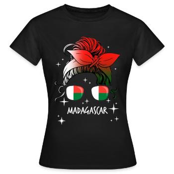 Macédoine - T-shirt Femme - noir - Devant - AI Model Female 172 dark (172cm)