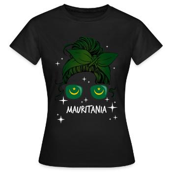Mauritanie - T-shirt Femme - noir - Devant - AI Model Female 172 dark (172cm)
