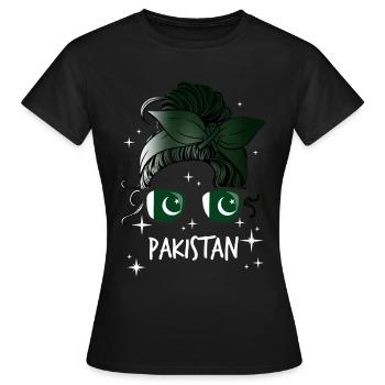 Pakistan - T-shirt Femme - noir - Devant - AI Model Female 172 dark (172cm)