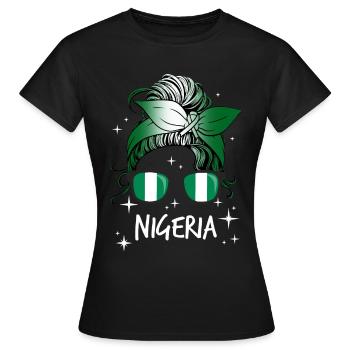 Nigéria - T-shirt Femme - noir - Devant - AI Model Female 172 dark (172cm)
