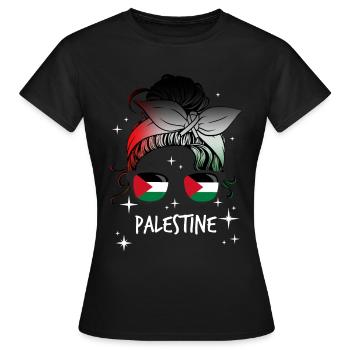 Palästina - Frauen T-Shirt - Schwarz - Vorne - AI Model Female 172 dark (172cm)