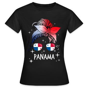 Panama - Frauen T-Shirt - Schwarz - Vorne - AI Model Female 172 dark (172cm)