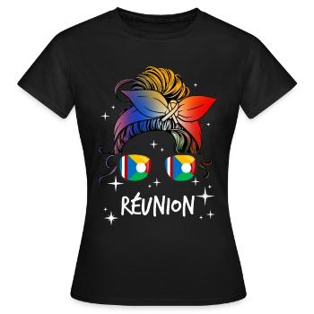 Réunion - Women's T-Shirt - black - Front - AI Model Female 172 dark (172cm)