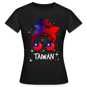 Taïwan - T-shirt Femme - noir - Devant - AI Model Female 172 dark (172cm)