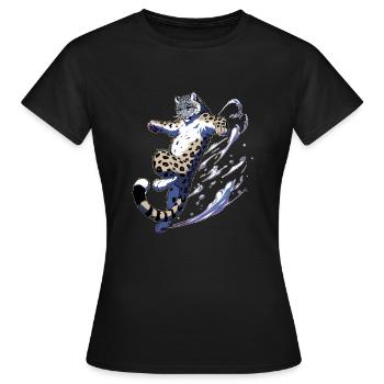 Snow Leopard Leopard White Leopard - Women's T-Shirt - black - Front - AI Model Female 172 dark (172cm)