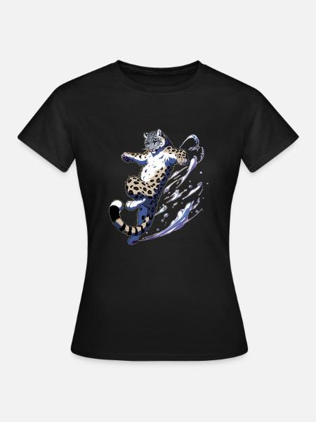 Schneeleopard Leopard Weißer Leopard - Frauen T-Shirt - Schwarz