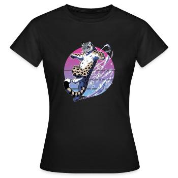 Snow Leopard Leopard White Leopard - Women's T-Shirt - black - Front - AI Model Female 172 dark (172cm)