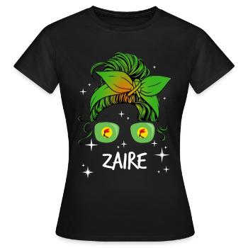 Zaire - Frauen T-Shirt - Schwarz - Vorne - AI Model Female 172 dark (172cm)