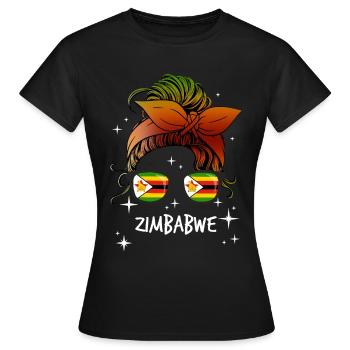 Zimbabwe - Women's T-Shirt - black - Front - AI Model Female 172 dark (172cm)