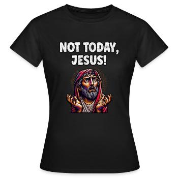 Drôle Anti Religion Athée Agnostique - T-shirt Femme - noir - Devant - AI Model Female 172 dark (172cm)