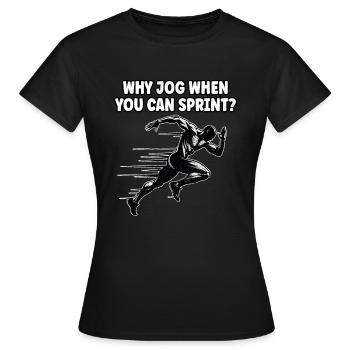 Bahnläufer Sprinter Sprint 100m Sprinter - Frauen T-Shirt - Schwarz - Vorne - AI Model Female 172 dark (172cm)