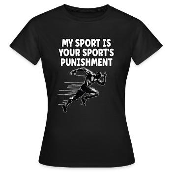 Bahnläufer Sprinter Sprint 100m Sprinter - Frauen T-Shirt - Schwarz - Vorne - AI Model Female 172 dark (172cm)