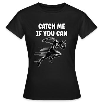 Bahnläufer Sprinter Sprint 100m Sprinter - Frauen T-Shirt - Schwarz - Vorne - AI Model Female 172 dark (172cm)
