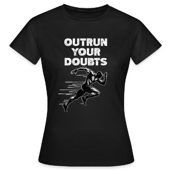 Bahnläufer Sprinter Sprint 100m Sprinter - Frauen T-Shirt - Schwarz - Vorne - AI Model Female 172 dark (172cm)