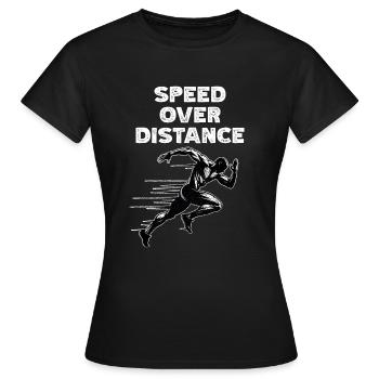 Bahnläufer Sprinter Sprint 100m Sprinter - Frauen T-Shirt - Schwarz - Vorne - AI Model Female 172 dark (172cm)