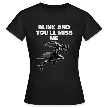 Bahnläufer Sprinter Sprint 100m Sprinter - Frauen T-Shirt - Schwarz - Vorne - AI Model Female 172 dark (172cm)