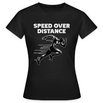 Bahnläufer Sprinter Sprint 100m Sprinter - Frauen T-Shirt - Schwarz - Vorne - AI Model Female 172 dark (172cm)