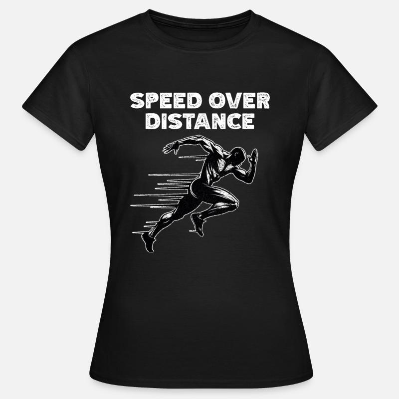 Coureur sur piste Sprinter Sprint 100m sprinter - T-shirt Femme - noir
