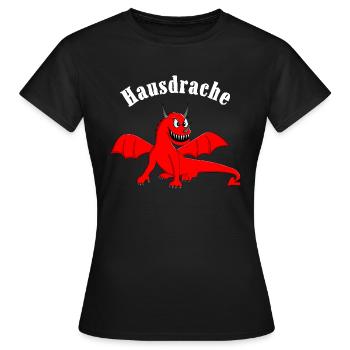 Hausdrache - Frauen T-Shirt - Schwarz - Vorne - AI Model Female 172 dark (172cm)