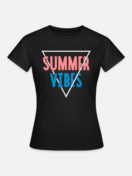 Summer Vibes - Triangle - Frauen T-Shirt - Schwarz