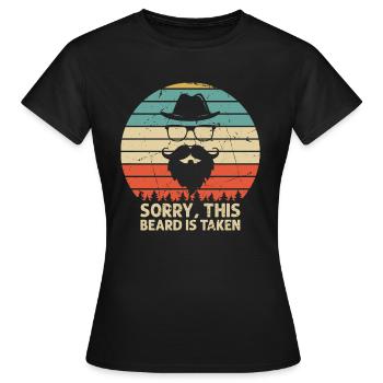 Sorry This Beard is Taken - Women's T-Shirt - black - Front - AI Model Female 172 dark (172cm)