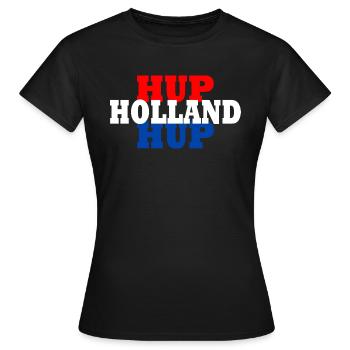 Hup holland hup - Frauen T-Shirt - Schwarz - Vorne - AI Model Female 172 dark (172cm)