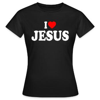 I love jesus - Frauen T-Shirt - Schwarz - Vorne - AI Model Female 172 dark (172cm)