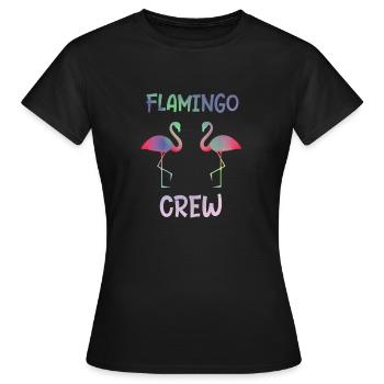 Flamingo Crew en cadeau Flamingos Flamingo Flamingo - T-shirt Femme - noir - Devant - AI Model Female 172 dark (172cm)