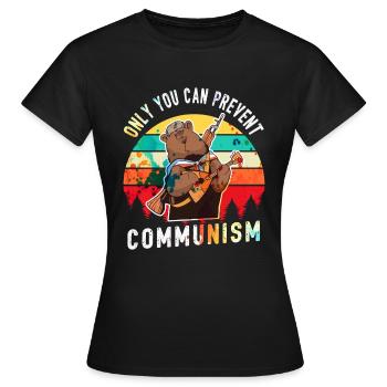 Anticommunisme capitalisme cadeau marxisme - T-shirt Femme - noir - Devant - AI Model Female 172 dark (172cm)