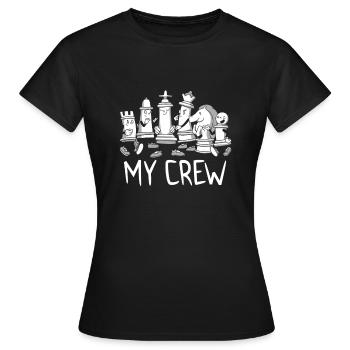 Joueur d’échecs Jeu d’échecs Jeu d’échecs Jeu de société - T-shirt Femme - noir - Devant - AI Model Female 172 dark (172cm)