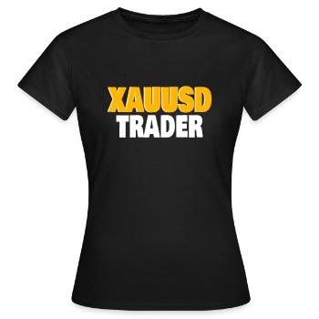 Gold Trader Forex Trader XAUUSD Trader - T-shirt Femme - noir - Devant - AI Model Female 172 dark (172cm)