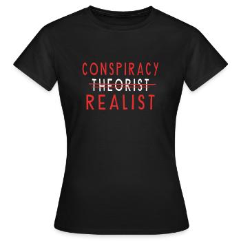 Conspiracy Theories Conspiracy Theorist Freemason - Women's T-Shirt - black - Front - AI Model Female 172 dark (172cm)