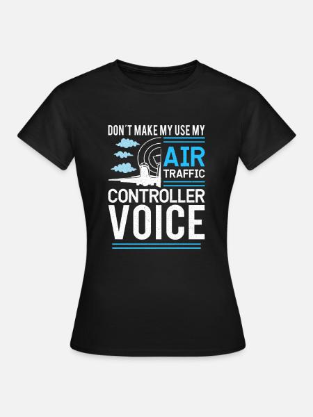 Fluglotse Flugdienst - Frauen T-Shirt - Schwarz