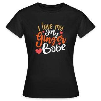 Roux Gingembre Cheveux Roux Drôle Gingembre Cheveux - T-shirt Femme - noir - Devant - AI Model Female 172 dark (172cm)