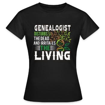 Arbre généalogique Historien de la famille Généalogie Généalogie - T-shirt Femme - noir - Devant - AI Model Female 172 dark (172cm)