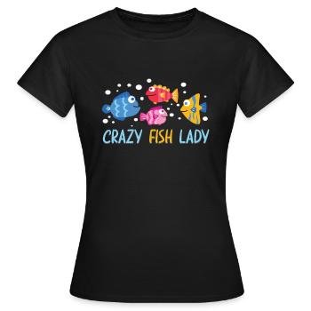 Aquaristic Aquarium Keeper Fishkeeper Eau salée - T-shirt Femme - noir - Devant - AI Model Female 172 dark (172cm)