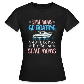 Bateau de navigation Capitaine Pontoon Sailor Cruising - T-shirt Femme - noir - Devant - AI Model Female 172 dark (172cm)