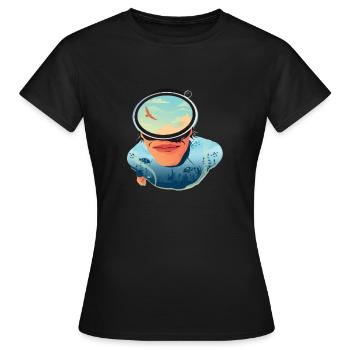 Scuba Diver Scuba Diving Idée cadeau - T-shirt Femme - noir - Devant - AI Model Female 172 dark (172cm)