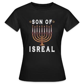 Juif israélite Héritage israélite Juif Israël Juif - T-shirt Femme - noir - Devant - AI Model Female 172 dark (172cm)
