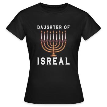 Juif israélite Héritage israélite Juif Israël Juif - T-shirt Femme - noir - Devant - AI Model Female 172 dark (172cm)