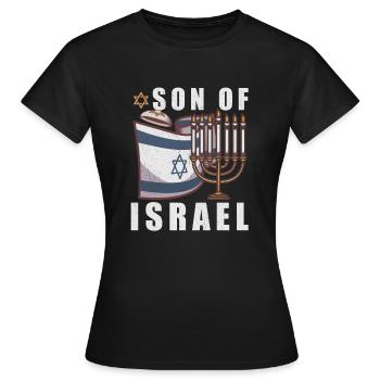 Juif israélite Héritage israélite Juif Israël Juif - T-shirt Femme - noir - Devant - AI Model Female 172 dark (172cm)