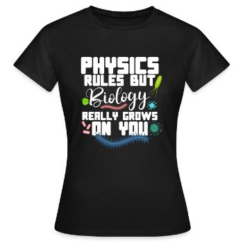 Microbiologiste Laboratoire de microbiologie Staphylocoque Biologie - T-shirt Femme - noir - Devant - AI Model Female 172 dark (172cm)