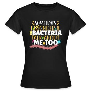 Microbiologiste Laboratoire de microbiologie Staphylocoque Biologie - T-shirt Femme - noir - Devant - AI Model Female 172 dark (172cm)
