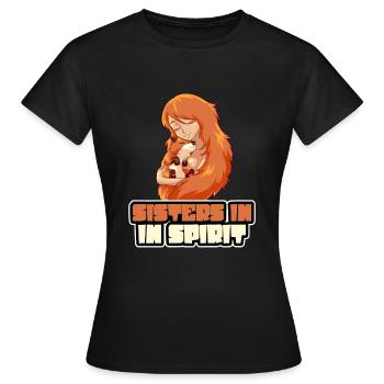 Roux Gingembre Cheveux Roux Drôle Gingembre Cheveux Renard - T-shirt Femme - noir - Devant - AI Model Female 172 dark (172cm)