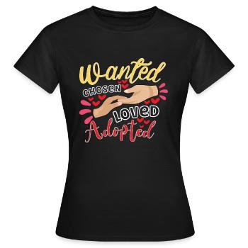 Lustige Adoptions-adoptions-tagesgeschenke - Frauen T-Shirt - Schwarz - Vorne - AI Model Female 172 dark (172cm)