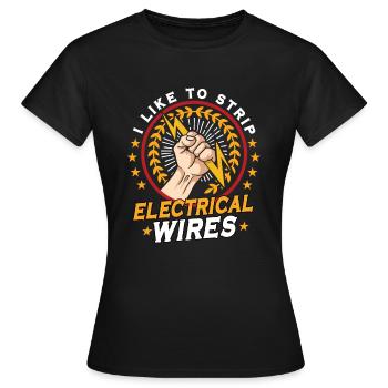 Funny Electrician Electrical Engineer Watt Watt - Women's T-Shirt - black - Front - AI Model Female 172 dark (172cm)