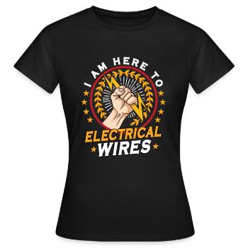 Funny Electrician Electrical Engineer Watt Watt - Women's T-Shirt - black - Front - AI Model Female 172 dark (172cm)