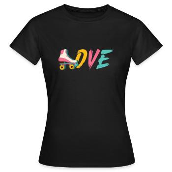 Roller Skate Roller Skating Roller Derby - Women's T-Shirt - black - Front - AI Model Female 172 dark (172cm)