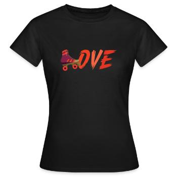 Roller Skate Roller Skating Roller Derby - Women's T-Shirt - black - Front - AI Model Female 172 dark (172cm)